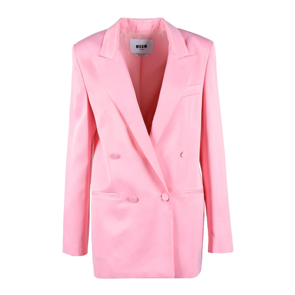 Msgm Viscose Jas Pink Dames