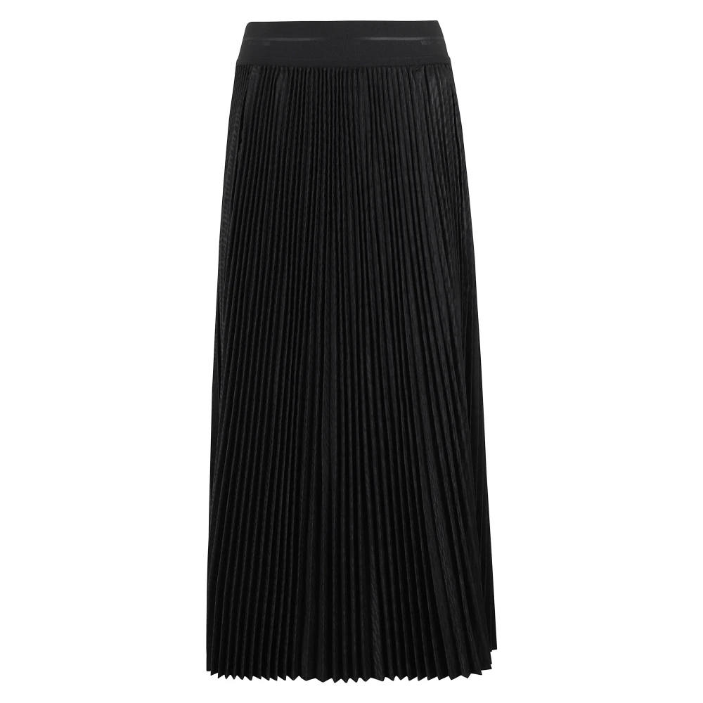 Helmut Lang Black Maxi Skirts, Female, Xs, Pleated Skirt