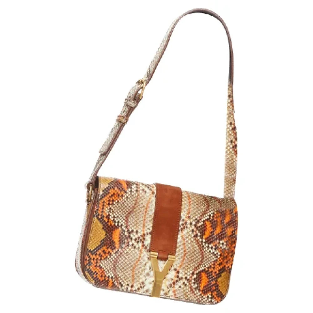 Yves Saint Laurent Vintage Pre-owned Leather shoulder-bags Brown Dames