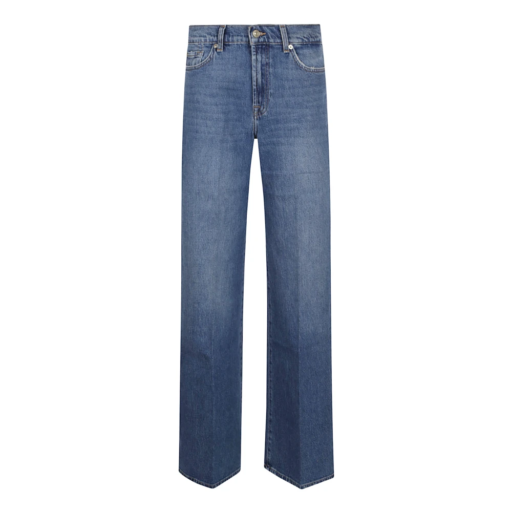 7 For All Mankind Women's Blue Straight Fit Jeans, W29, Lotta Night Out Jeans