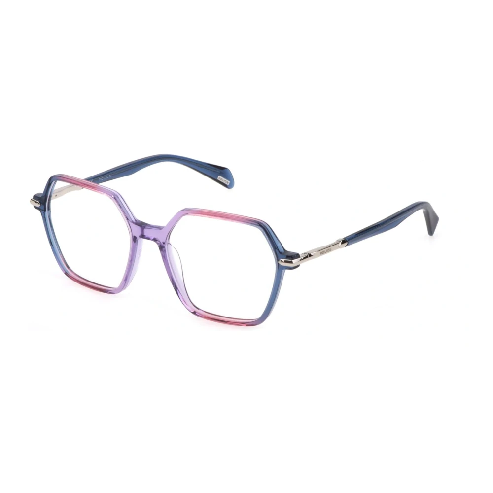 Police Unisex Multicolor Purple Shaded Blue Eyewear Frames - Glasses - 53 Mm - Accessories