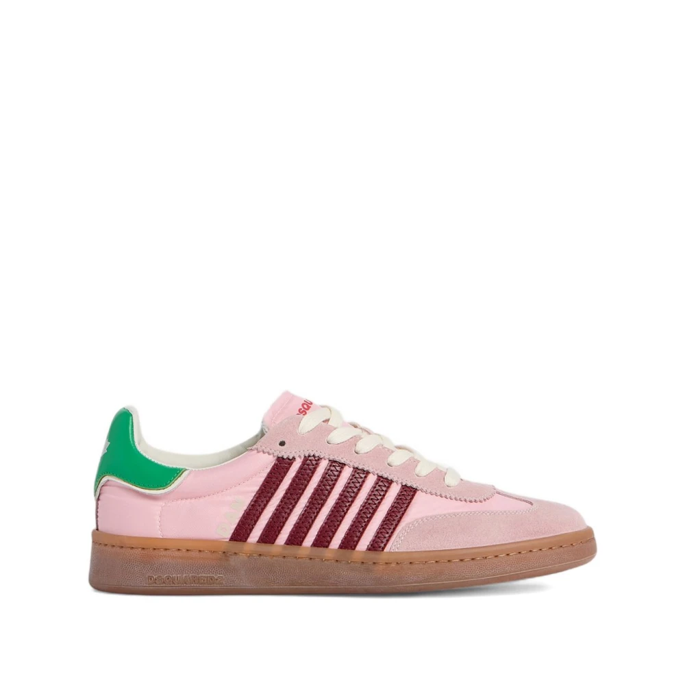 Dsquared2 Logo-embossed Sneakers met veters Heren Schoenen Roze