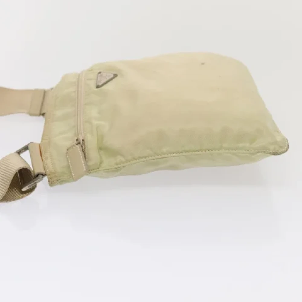 Prada Vintage Pre-owned Nylon prada-bags Beige Dames
