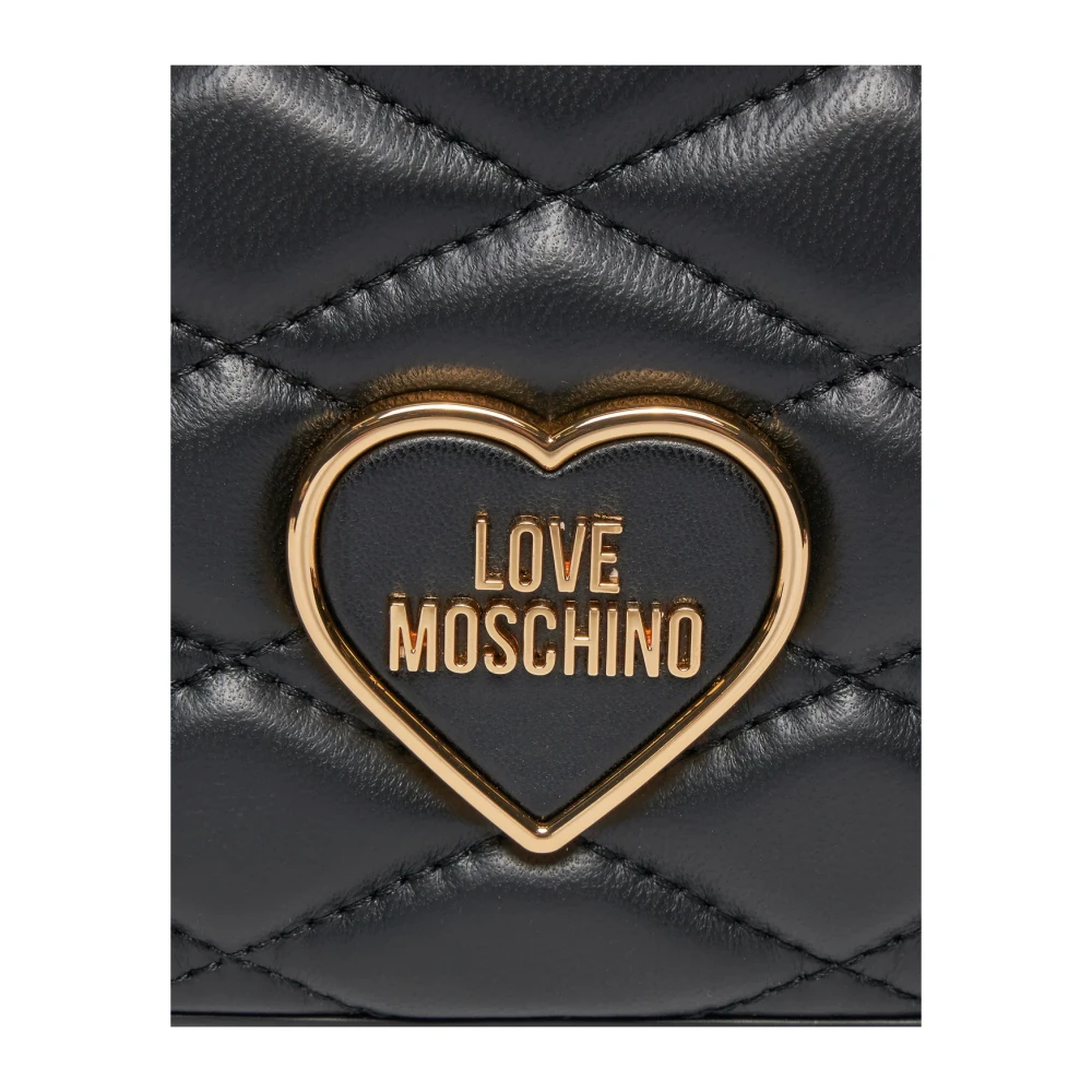Moschino Romantische Logo Schoudertas Black Dames
