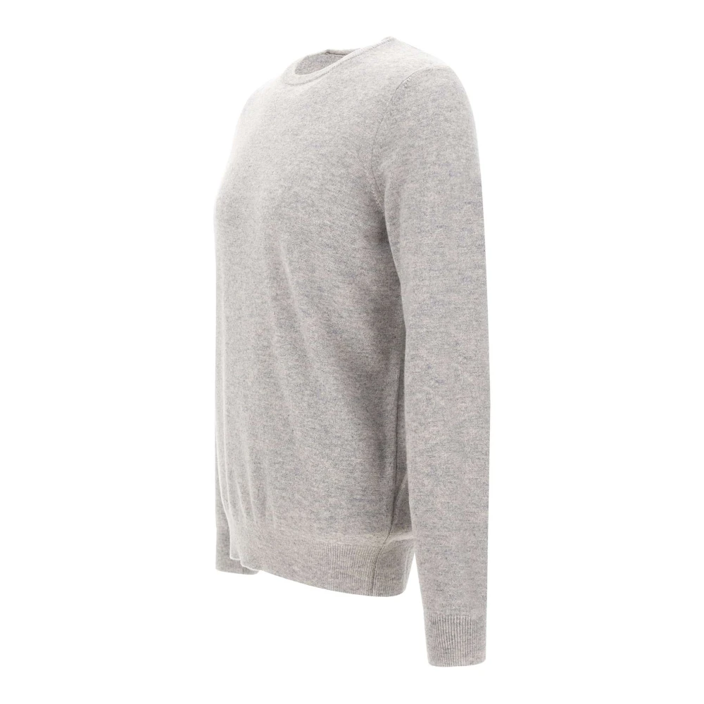 Kangra Kasjmier Trui Grijs Ronde Hals Gray Heren