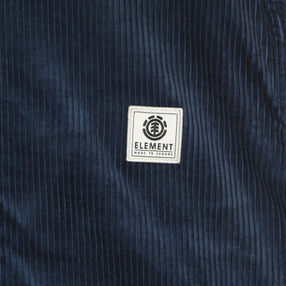 Element Blauwe Corduroy Gewatteerde Jas met Sherpa Voering Blue Heren