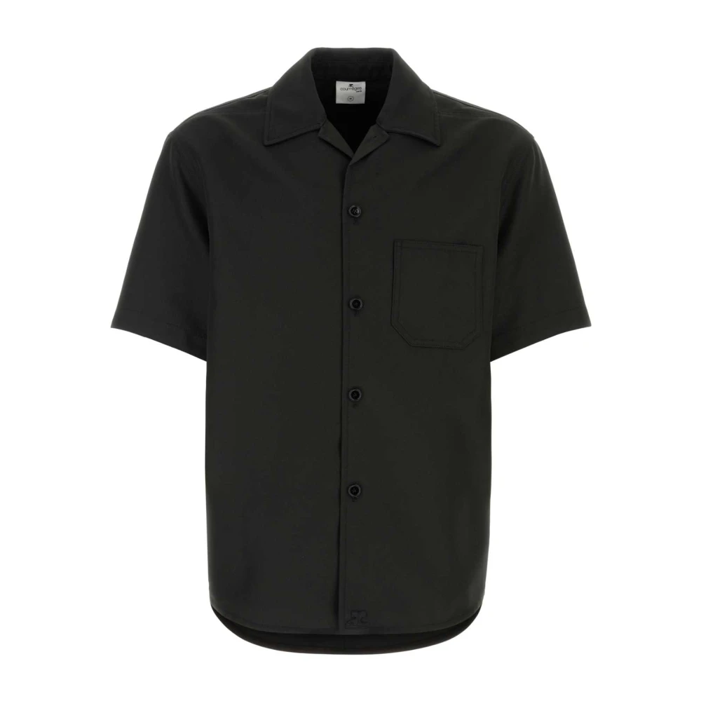 Courrèges Short Sleeve Shirts Black Heren