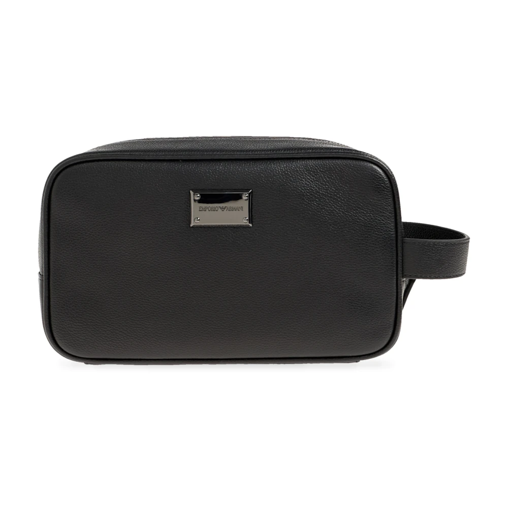 Emporio Armani Hombre Neceser De Cuero Envejecido