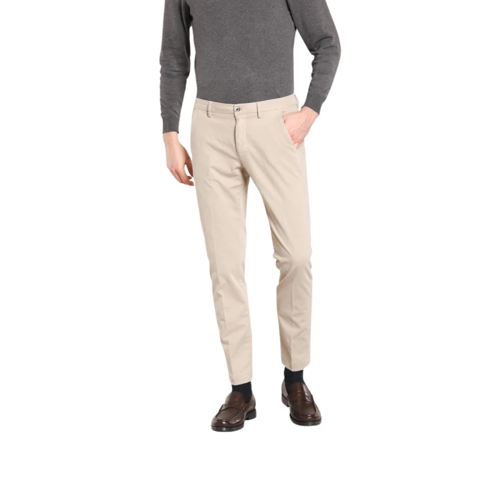 Mason's Men's Beige Chinos, 2XL, Slim Fit Gabardine Chino Trousers