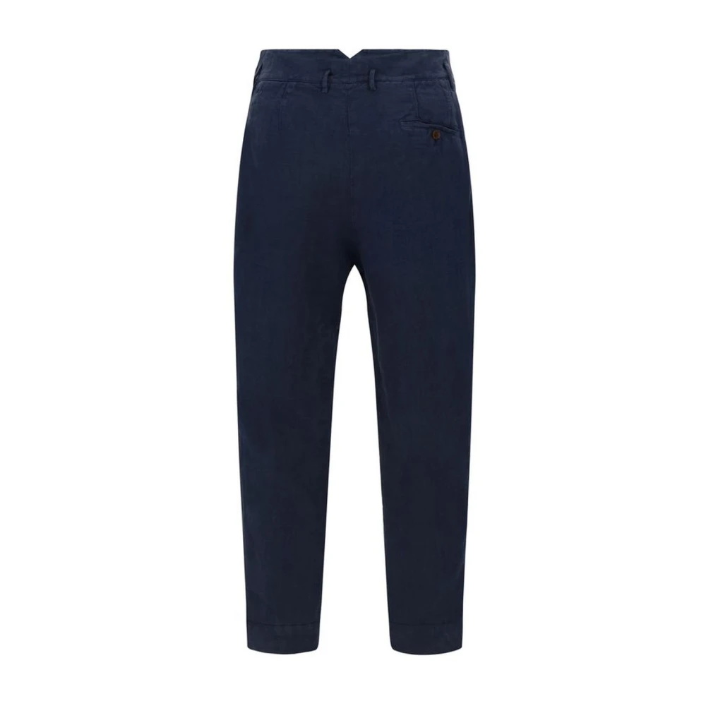 Vivienne Westwood Monochrome Linnen Broek met Knoopsluiting Green Heren