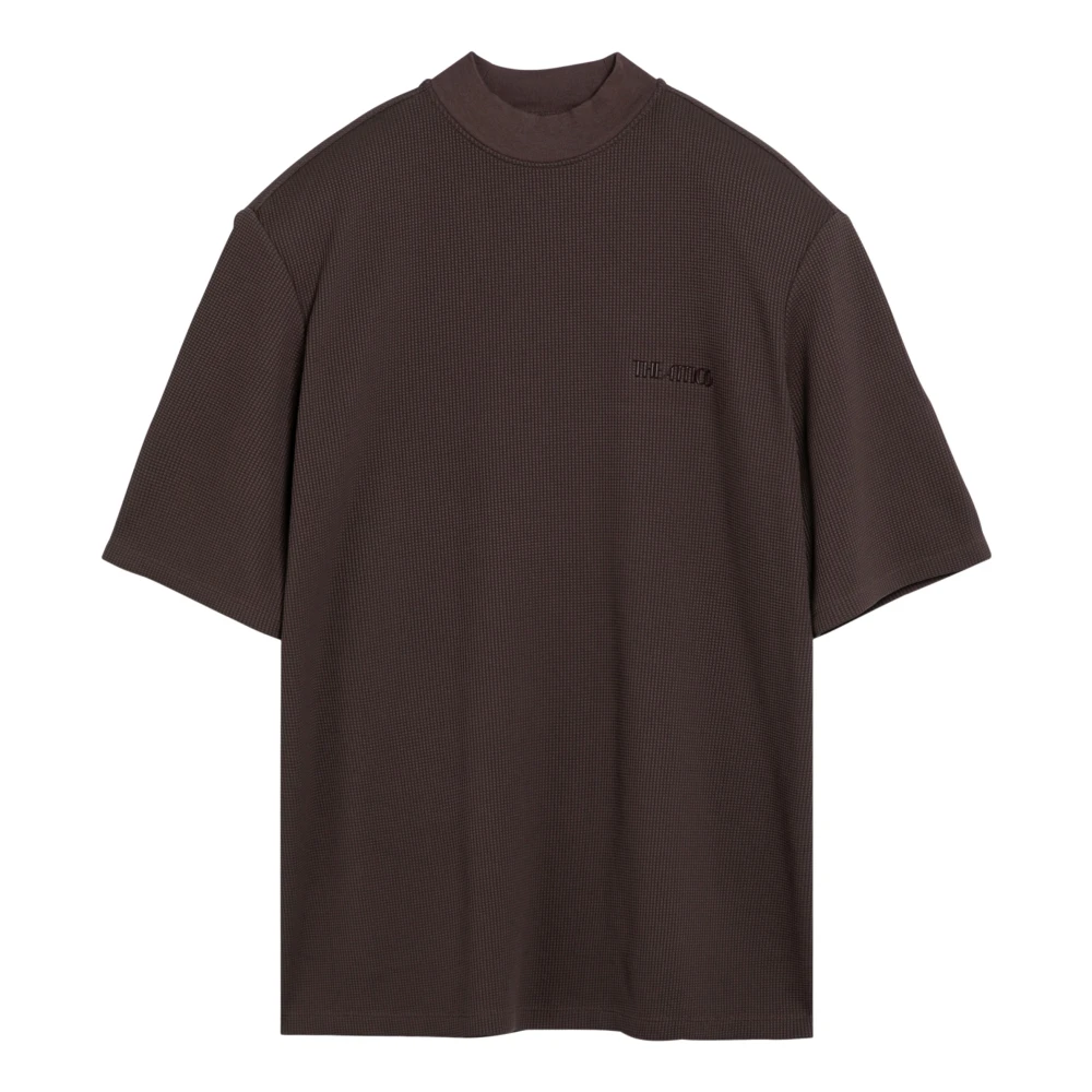 The Attico Korte mouwen ronde hals T-shirt Brown Dames