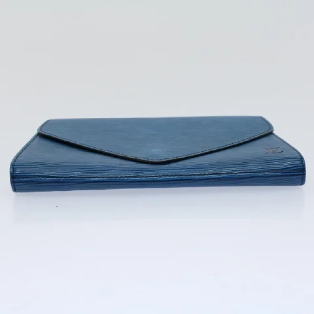 Louis Vuitton Vintage Pre-owned Leather clutches Blue Dames