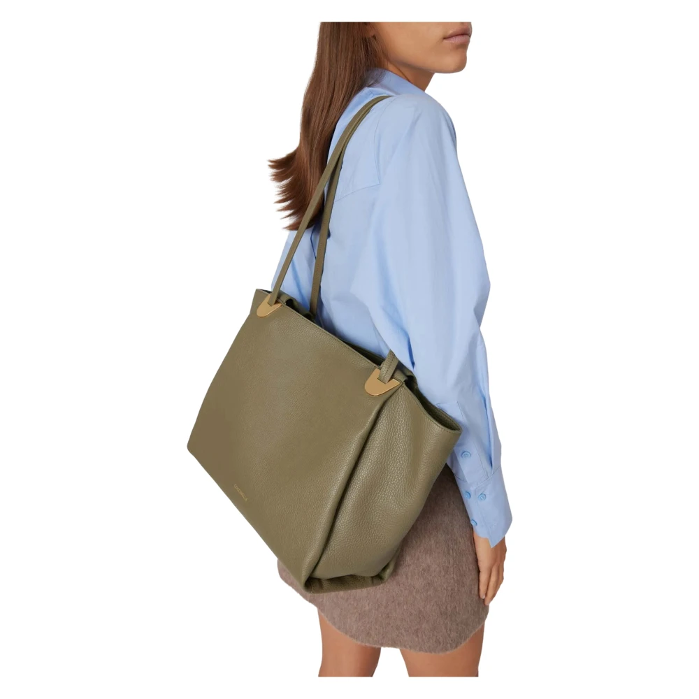 Coccinelle Leren handtas met ritssluiting Green Dames