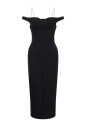 zwarte-off-shoulder-lange-jurk