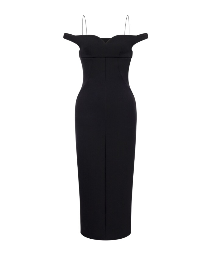 zwarte-off-shoulder-lange-jurk
