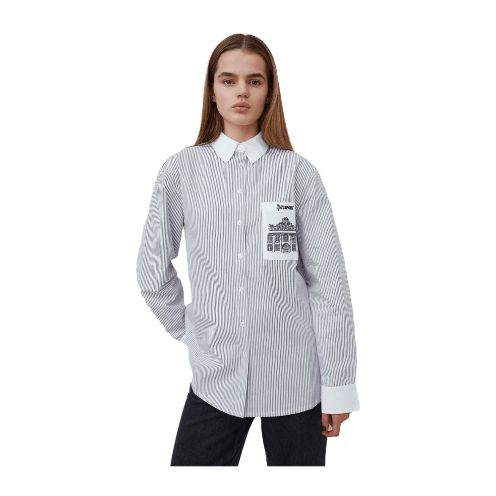 Opéra Sport Katoenen Unisex Shirt Parijse Stijl White Dames