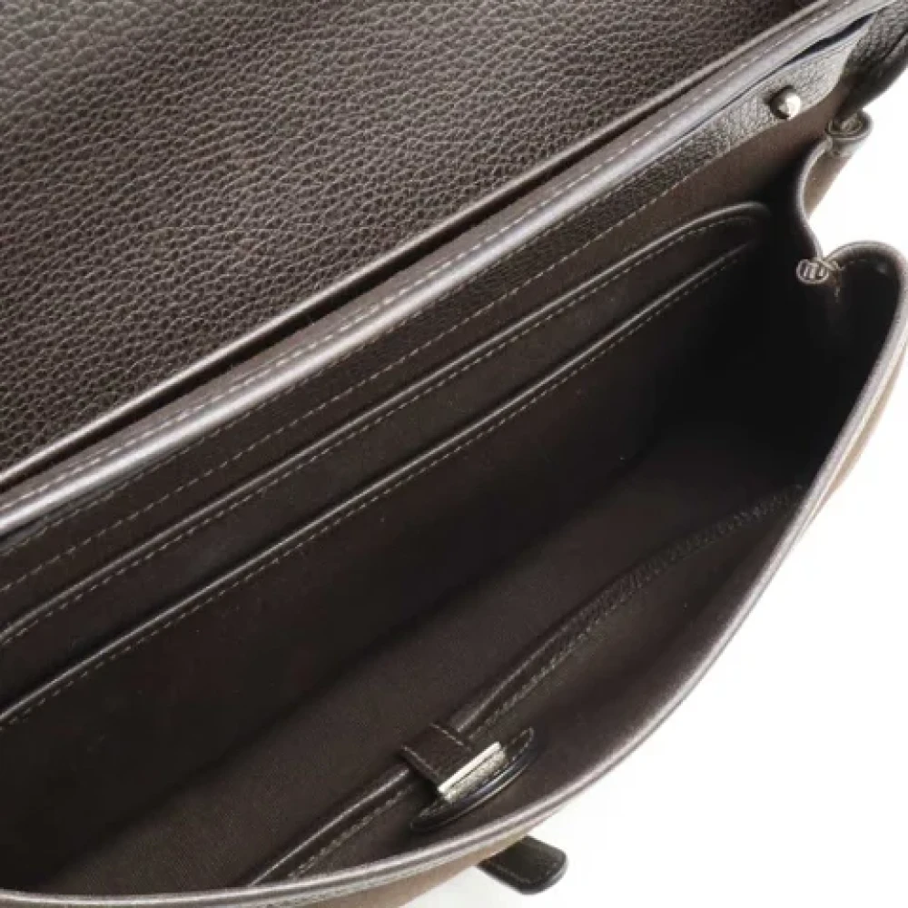 Hermès Vintage Pre-owned Leather handbags Brown Dames