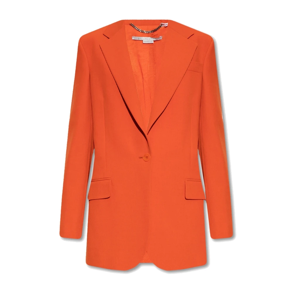 Stella Mccartney Wollen Blazer met Zakken Orange Dames