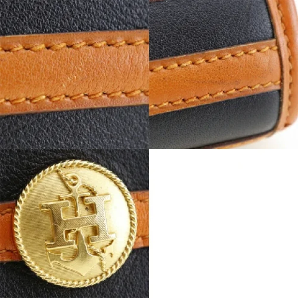Hermès Vintage Pre-owned Leather shoulder-bags Black Dames