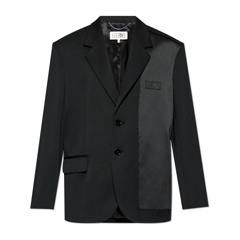 MM6 Maison Margiela Blazer met logo Black Heren
