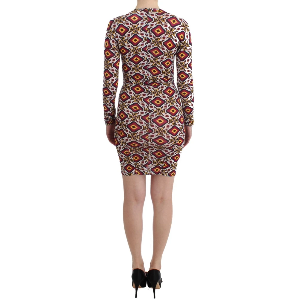 Gianfranco Ferré Elegante Multicolor Cocktailjurk met V-hals Multicolor Dames