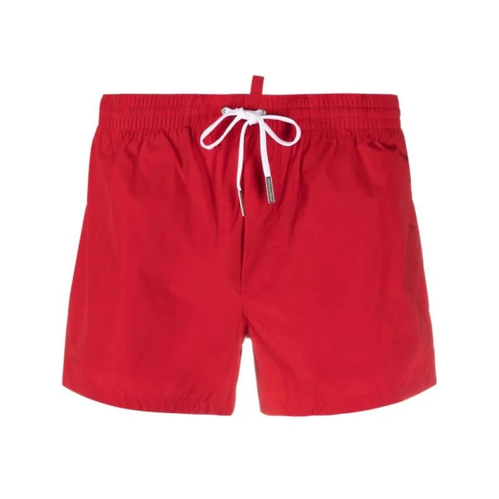 Dsquared2 Men's Red Beachwear, L, Stylish Swimwear Boxers