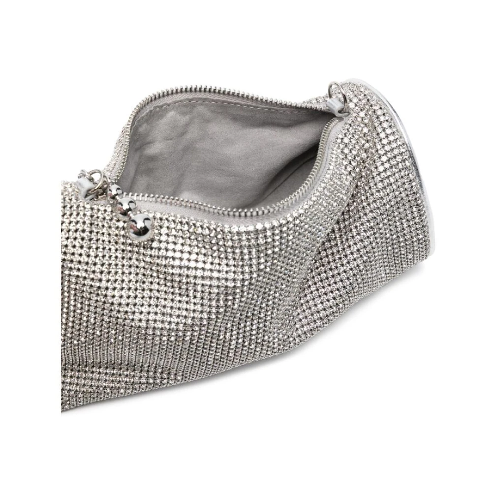 Cult Gaia Kristalversierde Zilveren Pols Tas Gray Dames