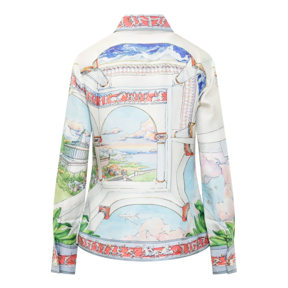 Casablanca Wit Overhemd met Verborgen Knoopsluiting Multicolor Dames