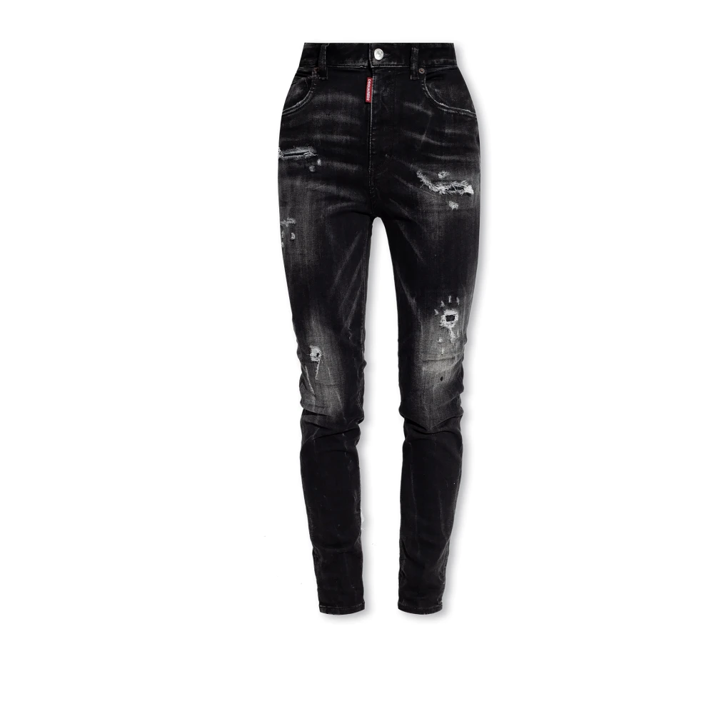 Dsquared2 ‘High Waist Twiggy’ jeans Black, Dam