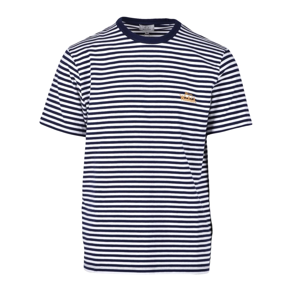 Woolrich Katoen Elastaan T-shirt Blue Heren