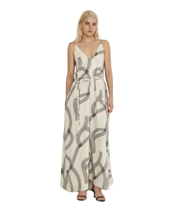 lin-motif-noir-blanc-robe