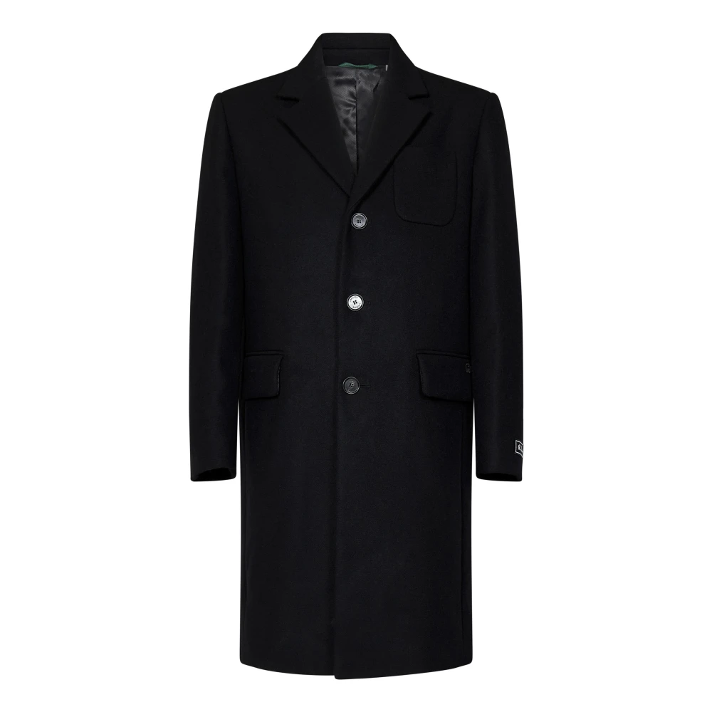 Lacoste Blauwe Wollen Jas Elegante Stijl Blue Heren