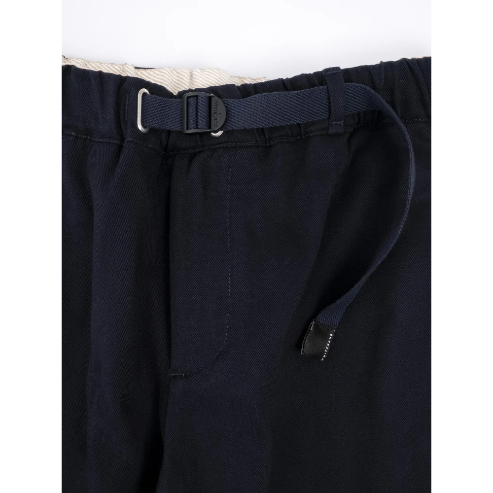 White Sand Navy Twill Broek met Verstelbare Manchetten Blue Heren