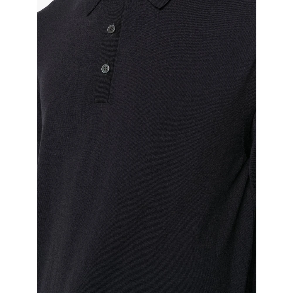 Zanone Klassieke Polo Shirt in Navy Blue Heren