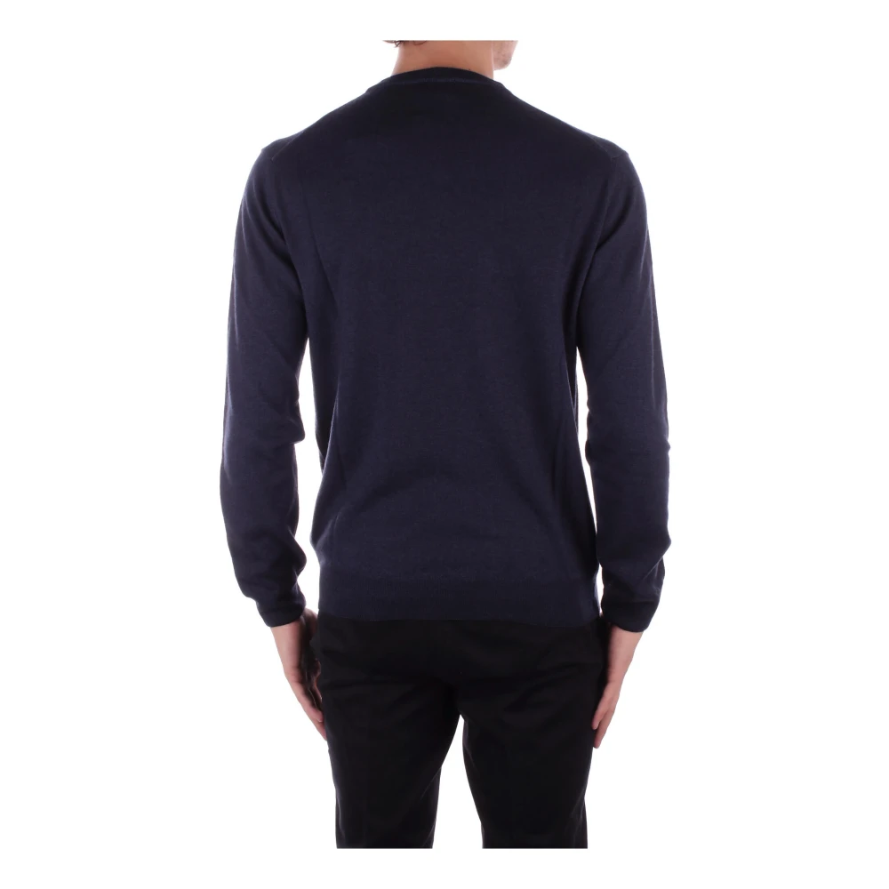 Woolrich Blauwe Logo Trui Blue Heren