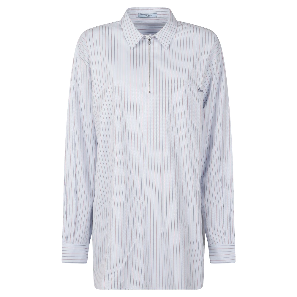 Prada Striped Shirt - Female - Blouses - Blue - M - Blouses & Shirts