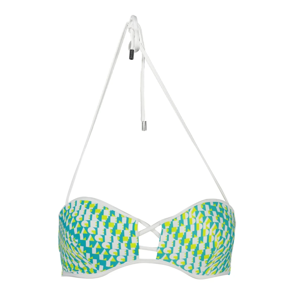 Karl Lagerfeld Groene Bikini Top met Halternek Multicolor Dames