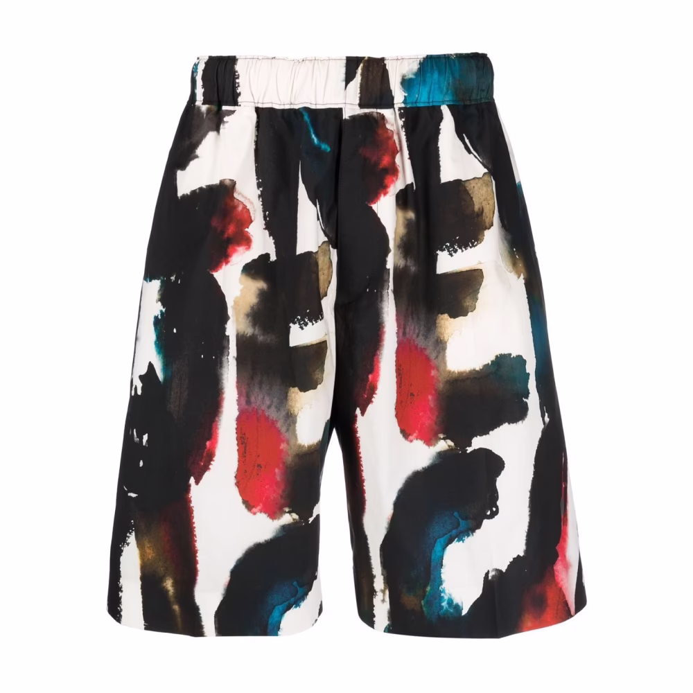 Shorts aus Baumwolle mit Logo-Print