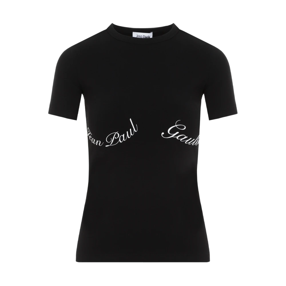 Jean Paul Gaultier Katoenen Baby Tee-Shirt Zwart Wit Black Dames