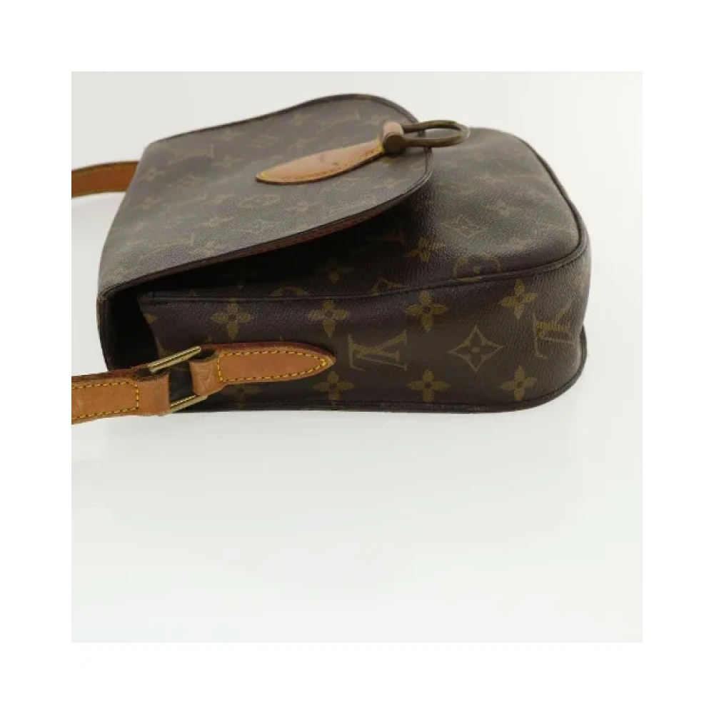 Louis Vuitton Vintage Tweedehands Bruin Canvas Louis Vuitton Schoudertassen Brown Dames