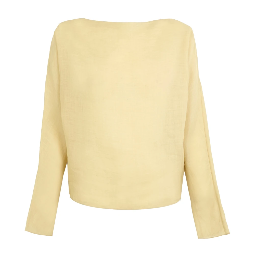 Cortana Women's Beige Blouses, Xl, Poona, Top De Ramie Arena