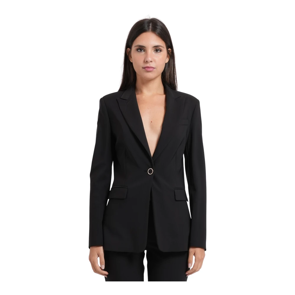 Fracomina Donna Nero Giacche, M, New,