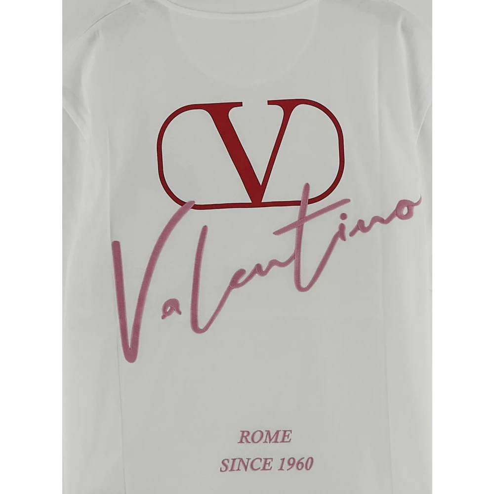 Valentino Katoenen Logo T-shirt White Heren