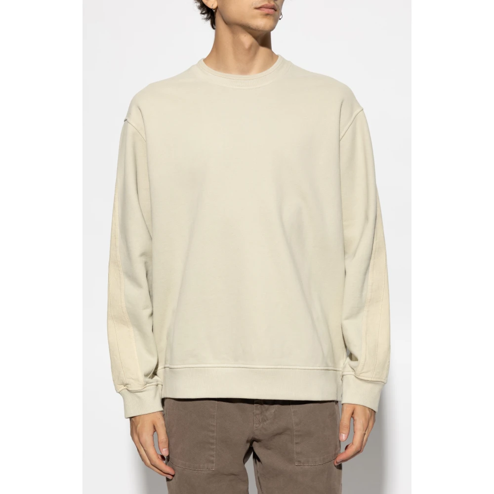 Stone Island Sweatshirt met logo Beige Heren