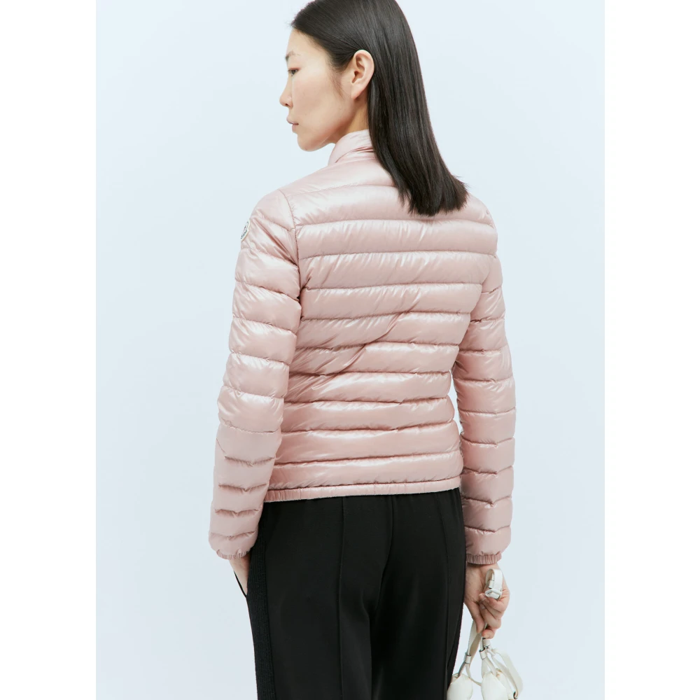 Moncler Gewatteerd Donsjack met Opstaande Kraag Pink Dames