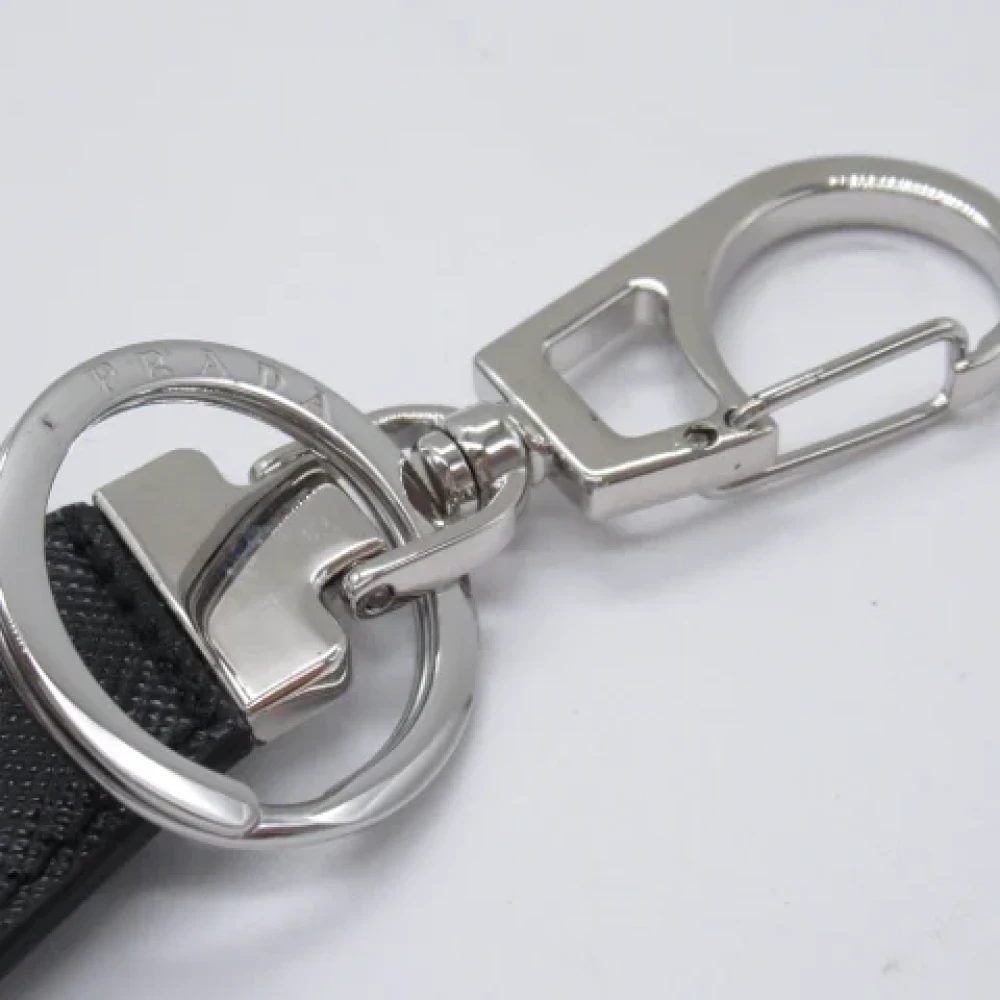 Prada Vintage Pre-owned Leather key-holders Black Dames