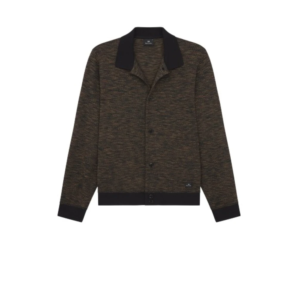PS By Paul Smith Multi Dot Jersey Cardigan Brown Heren