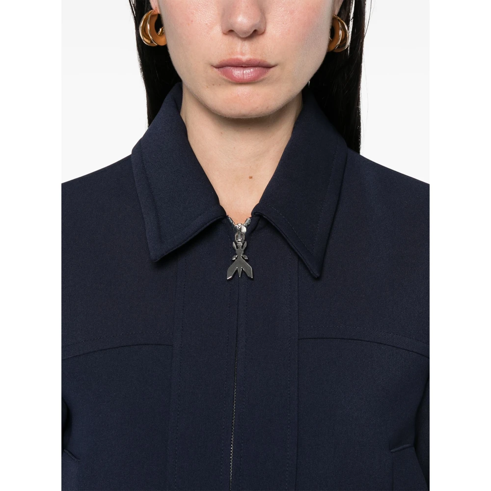 PATRIZIA PEPE Essentiële Micro Jas Blue Dames