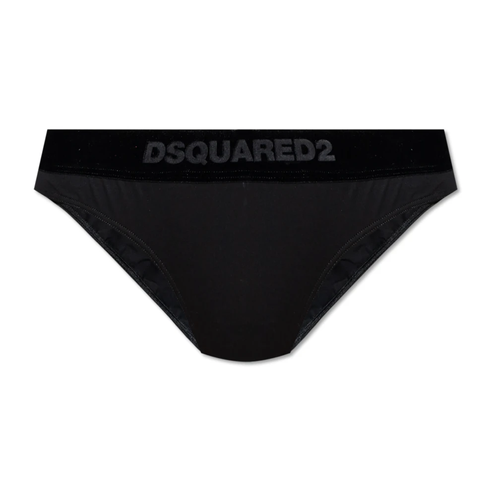 Dsquared2 Logo Briefs Black Dames