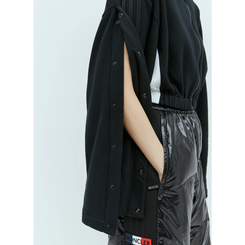 Moncler Katoenen Fleece Zip-Up Sweatshirt Black Dames